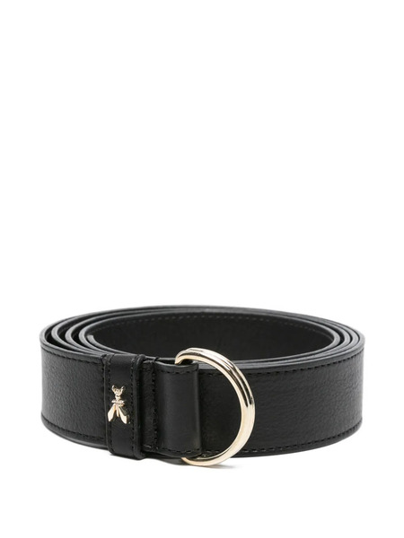  Patrizia Pepe Leather Ring-buckle Belt - Black 