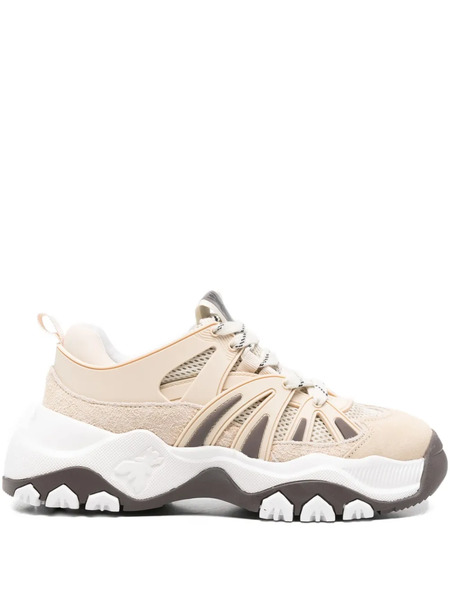  Patrizia Pepe Leather Running Sneakers - Neutrals 