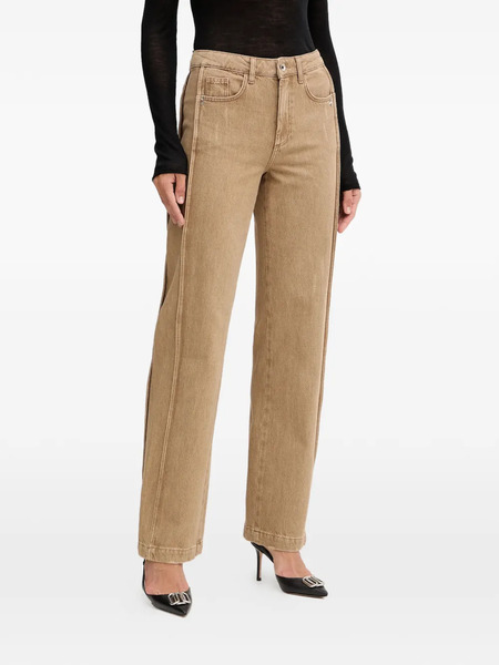 Patrizia Pepe Logo-appliqué Jeans - Neutrals 