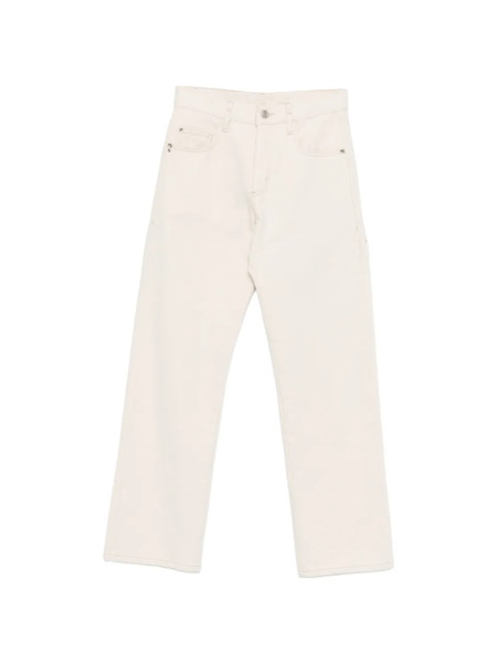  Patrizia Pepe Logo-button Straight-leg Jeans - Neutrals 