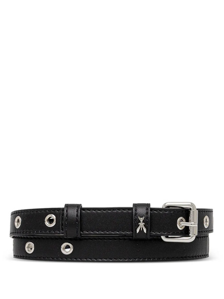  Patrizia Pepe Logo-charm Buckle Belt - Black 