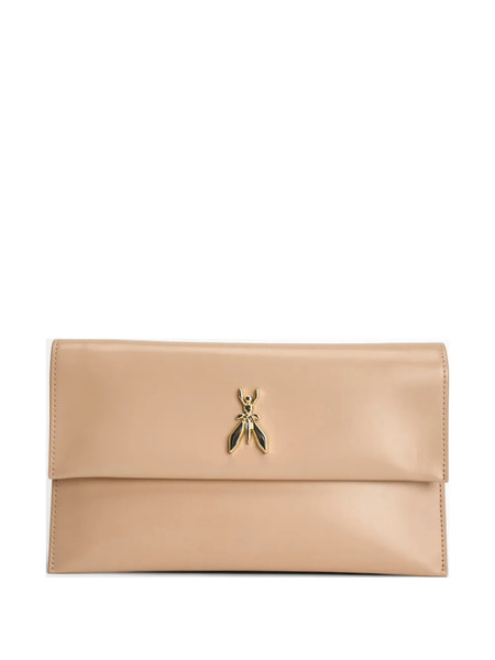  Patrizia Pepe Logo-detail Clutch Bag - Neutrals 