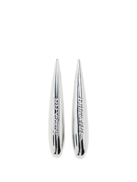  Patrizia Pepe Logo-engraved Drop Earrings - Silver 