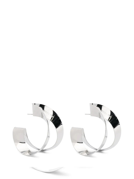  Patrizia Pepe Logo-engraved Earrings - Silver 