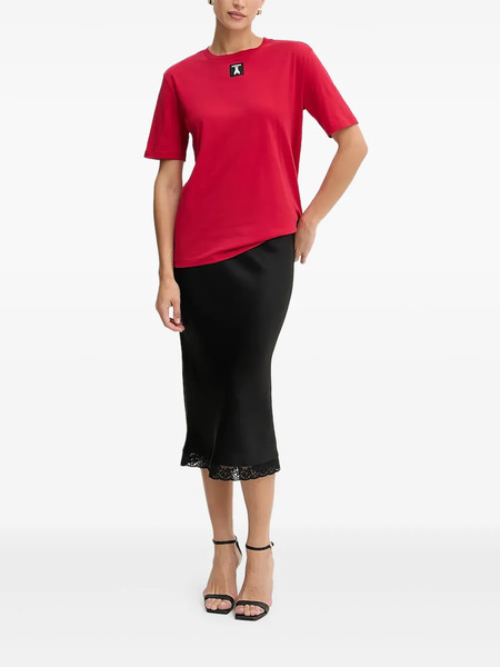  Patrizia Pepe Logo-patch T-shirt - Red 