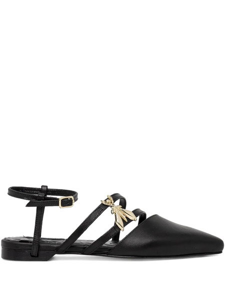  Patrizia Pepe Logo-plaque Ballet Flats - Black 