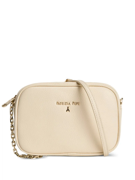  Patrizia Pepe Logo-plaque Crossbody Bag - Neutrals 