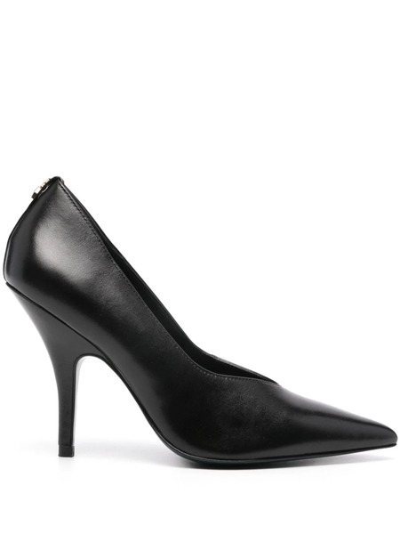  Patrizia Pepe 100mm Fly-rivet Leather Pumps - Black 