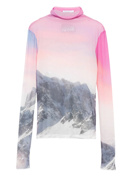  Patrizia Pepe Mountain-motif Sweatshirt - Pink 