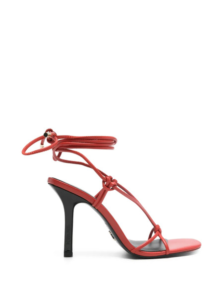  Patrizia Pepe New Square Heeled Sandals - Red 