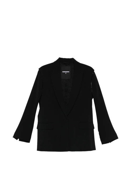  Patrizia Pepe Oversized Crepe Blazer - Black 
