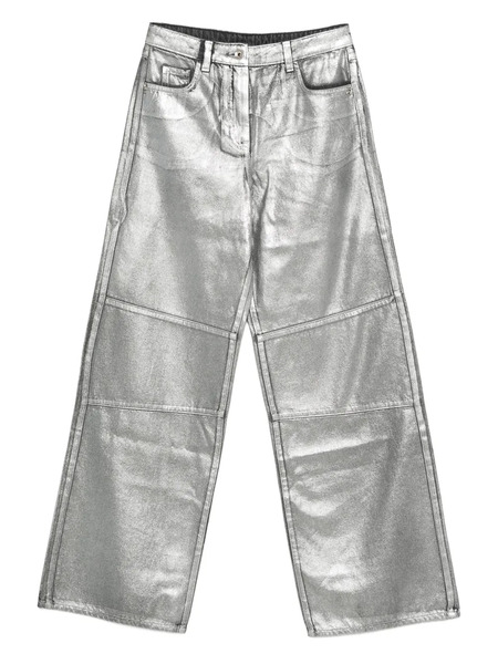  Patrizia Pepe Panelled Trousers - Silver 