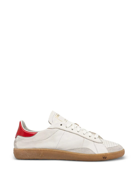  Patrizia Pepe Perforated Leather Sneakers - White 