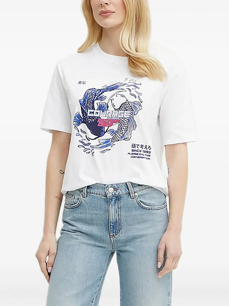  Patrizia Pepe Printed Crew-neck T-shirt - White 