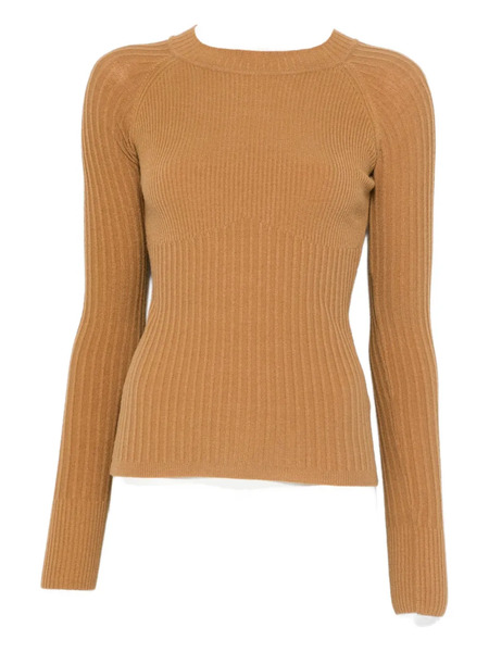 Patrizia Pepe Ribbed Fitted Sweater - Neutrals 