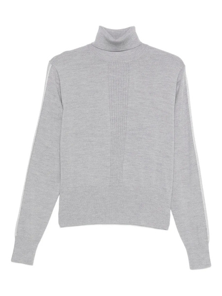  Patrizia Pepe Roll-neck Ribbed Sweater - Grey 