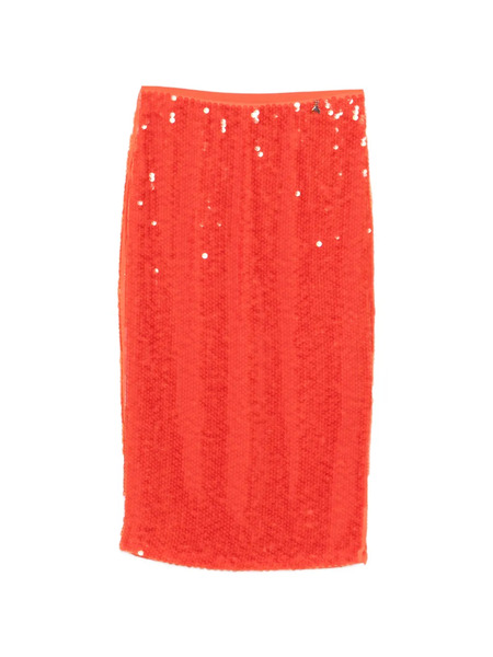  Patrizia Pepe Sequin-embellished Midi Skirt - Orange 