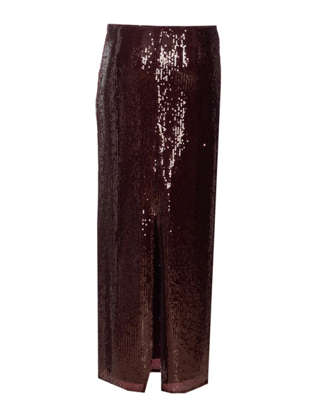  Patrizia Pepe Sequin-embellished Slit Skirt - Purple 