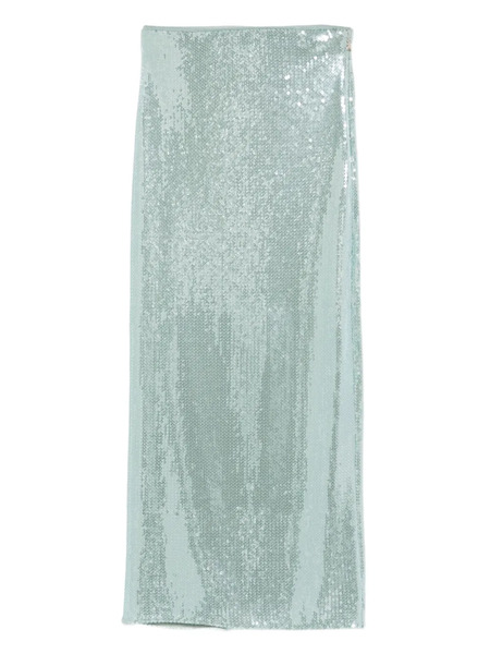  Patrizia Pepe Sequin Tulle Midi Skirt - Blue 