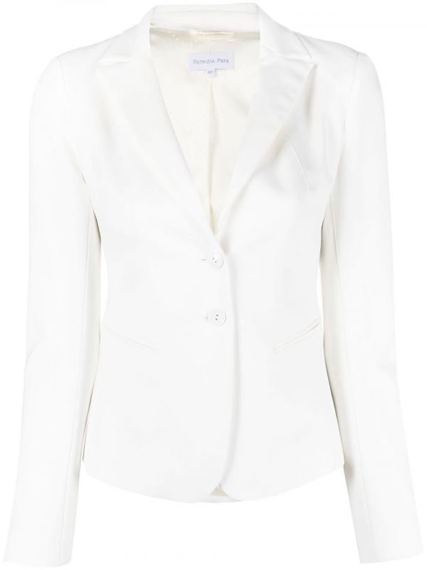  Patrizia Pepe Single-breasted Blazer - White 