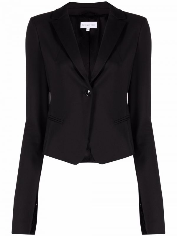  Patrizia Pepe Single-breasted Slit-sleeve Blazer - Black 