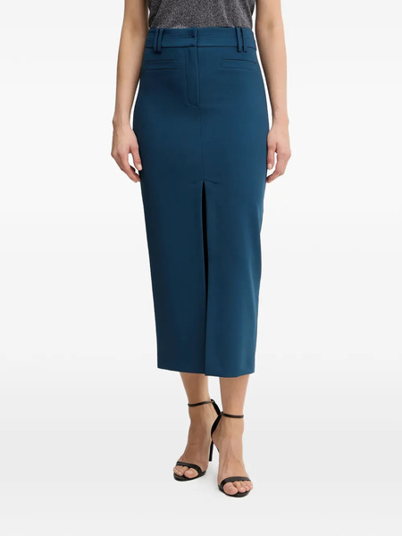  Patrizia Pepe Slit Midi Skirt - Blue 