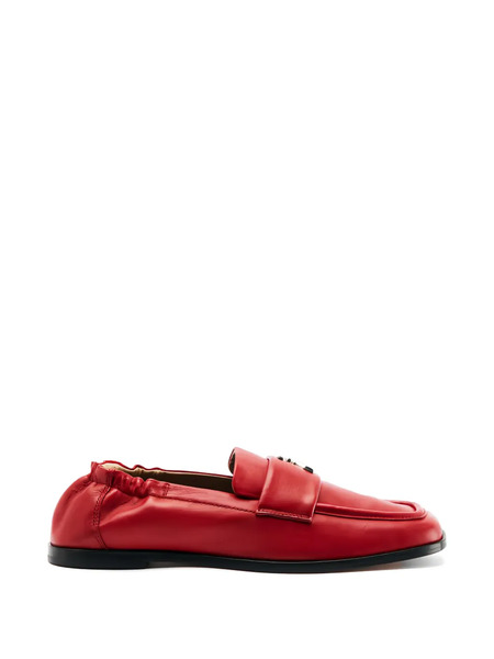  Patrizia Pepe Square-toe Loafers - Red 