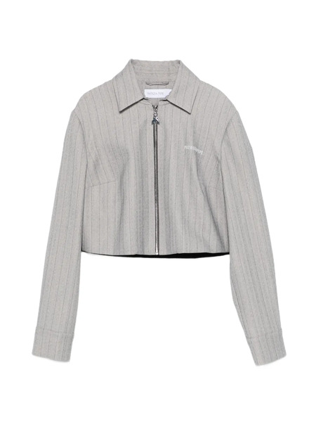  Patrizia Pepe Striped Zip Jacket - Grey 