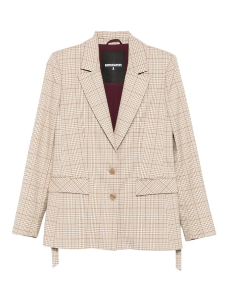  Patrizia Pepe Two-button Checked Blazer - Neutrals 