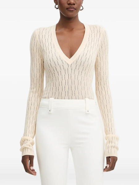  Patrizia Pepe V-neck Sweater - Neutrals 