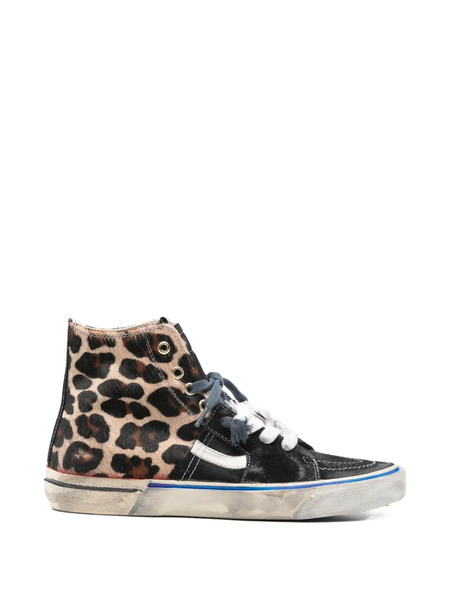  Paul Easterlin Caly Star Leopard High-top Sneakers - Black 