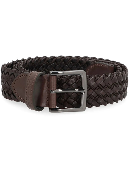  Paul & Shark Buckled Woven Belt - Brown 