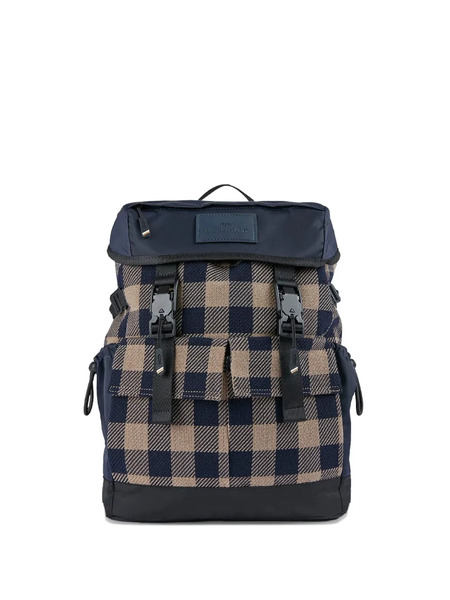  Paul & Shark Check-pattern Backpack - Blue 