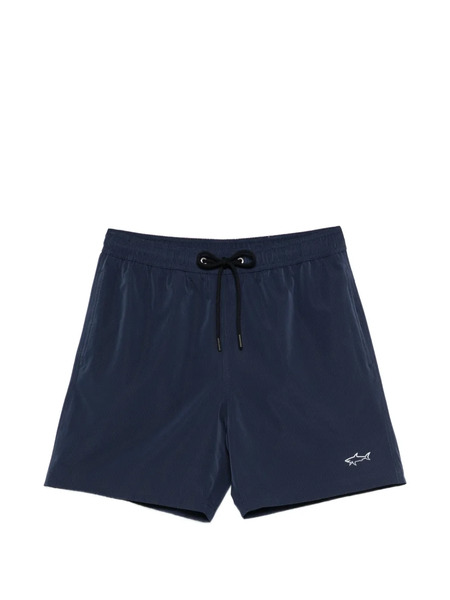  Paul & Shark Drawstring Logo Swim Shorts - Blue 