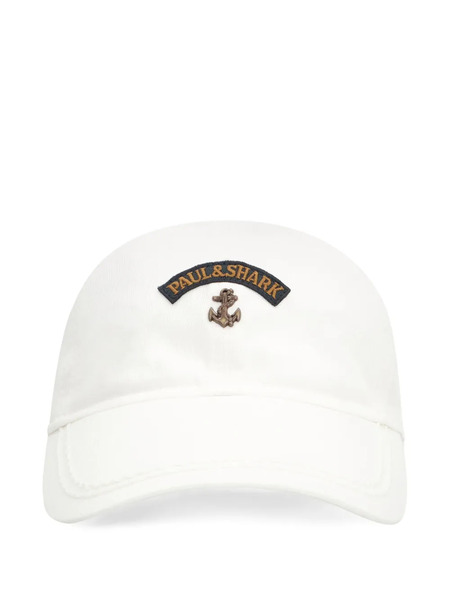  Paul & Shark Embroidered Logo Cap - White 