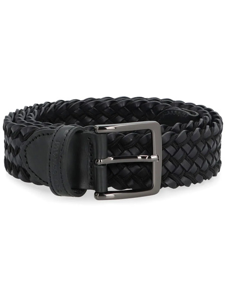 Paul & Shark Interwoven-design Leather Belt - Black 