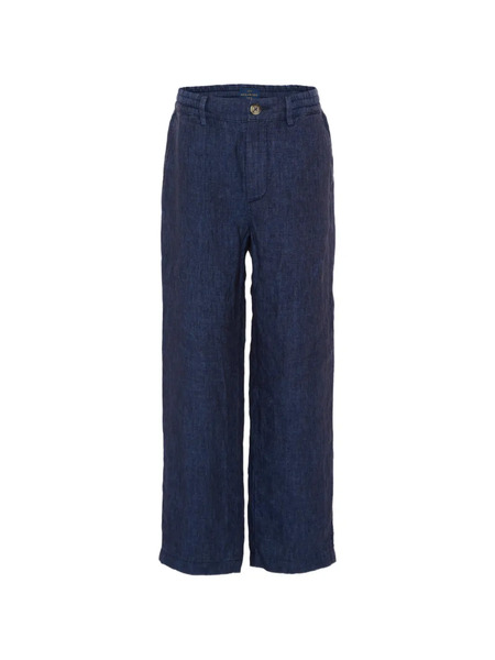  Paul & Shark Junior Buttoned Linen Trousers - Blue 