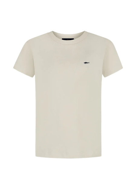 Paul & Shark Junior Crew-neck Embroidered T-shirt - Neutrals 