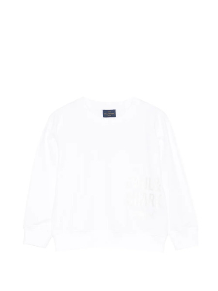  Paul & Shark Junior Logo Crew-neck Sweatshirt - White 
