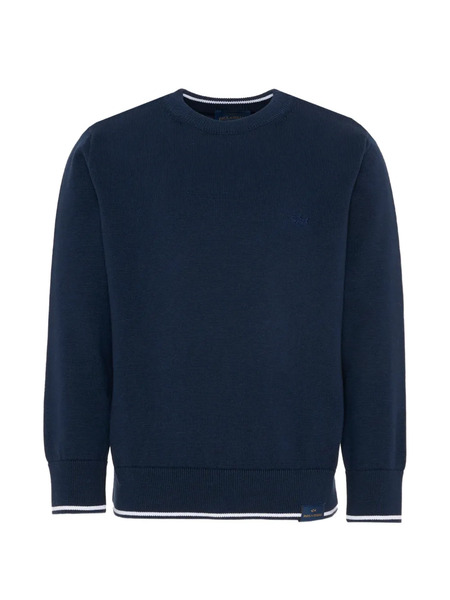  Paul & Shark Junior Logo-embroidered Sweater - Blue 