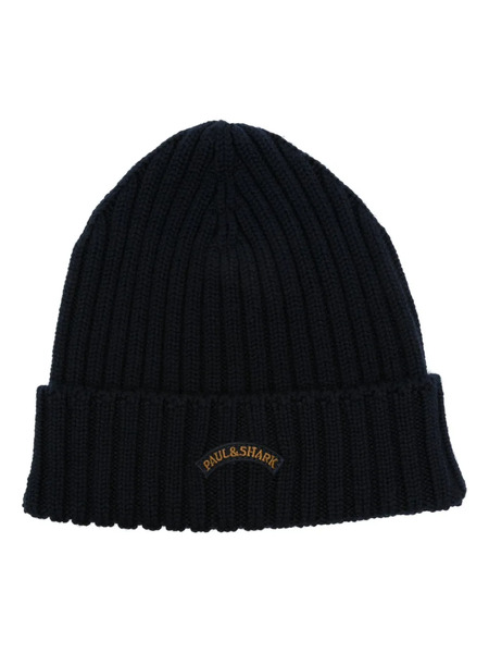  Paul & Shark Logo-embroidered Beanie Hat - Blue 