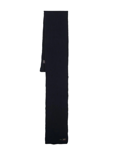  Paul & Shark Logo-patch Knit Scarf - Blue 
