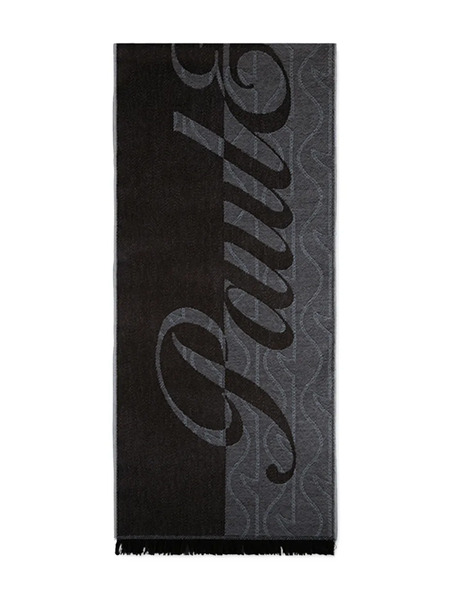  Paul & Shark Monogram Wool Scarf - Black 