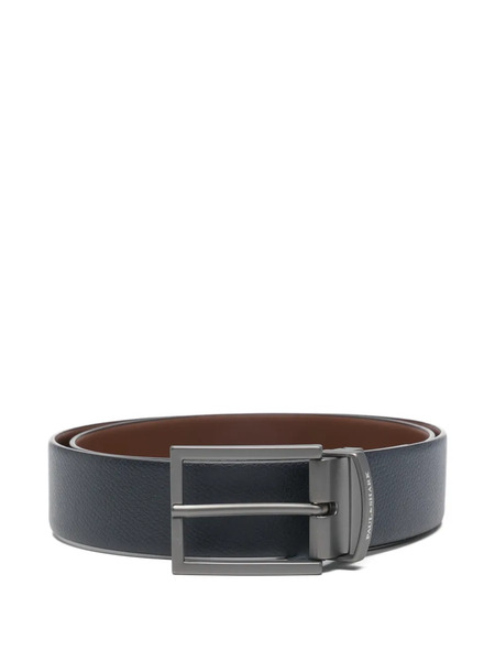  Paul & Shark Reversible Leather Belt - Blue 