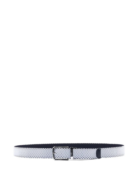  Paul & Shark Reversible Leather Belt - White 