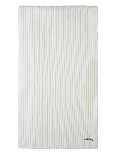  Paul & Shark Ribbed Scarf - White 