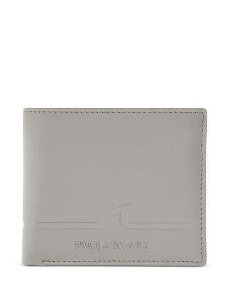  Paul & Shark Shark Fin-embossed Leather Wallet - Grey 