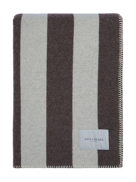  Paul & Shark Striped Blanket - Brown 