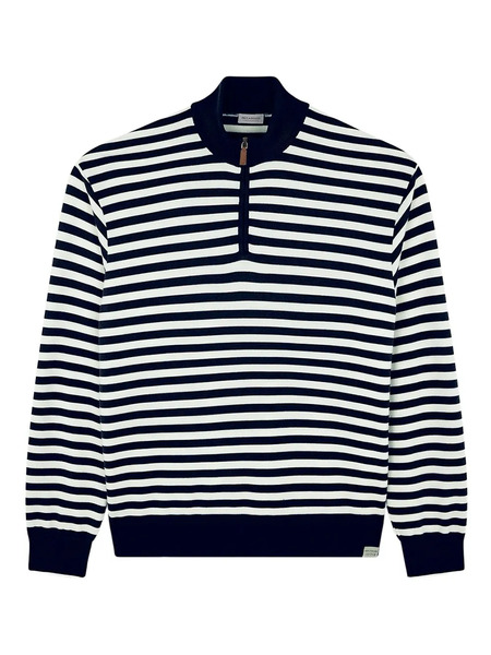  Paul & Shark Striped Half-zip Sweater - Blue 