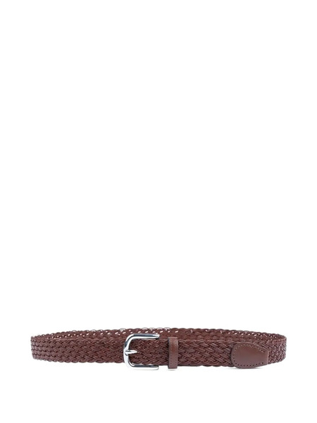 Paul & Shark Woven Leather Belt - Brown 